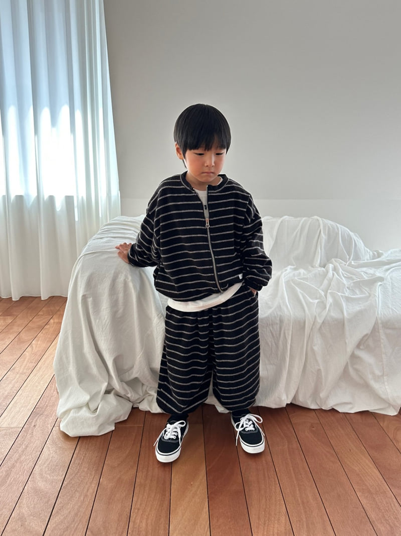 Foov - Korean Children Fashion - #fashionkids - Stripe Terry Pants - 10