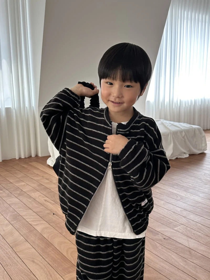 Foov - Korean Children Fashion - #fashionkids - Stripe Terry Jumper - 4