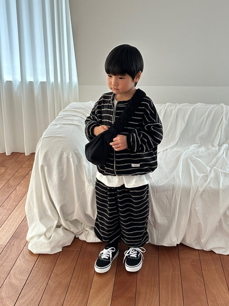 Foov - Korean Children Fashion - #kidsstore - Stripe Terry Pants - 12