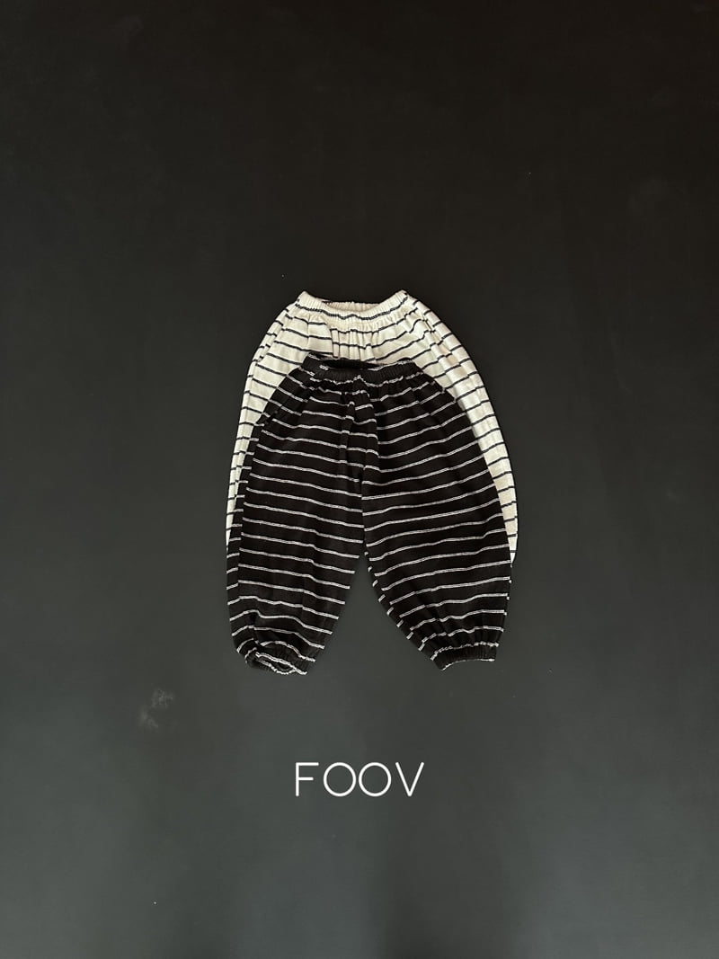 Foov - Korean Children Fashion - #minifashionista - Stripe Terry Pants