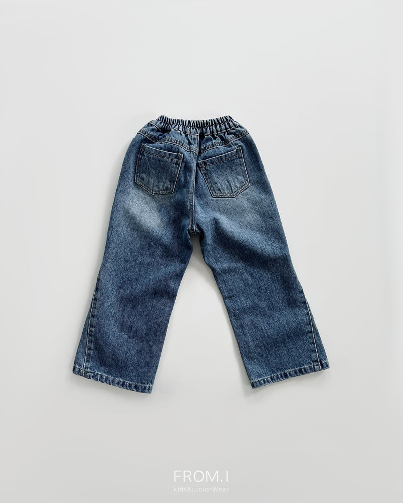From I - Korean Children Fashion - #kidzfashiontrend - Slit Flare Denim Pants - 4