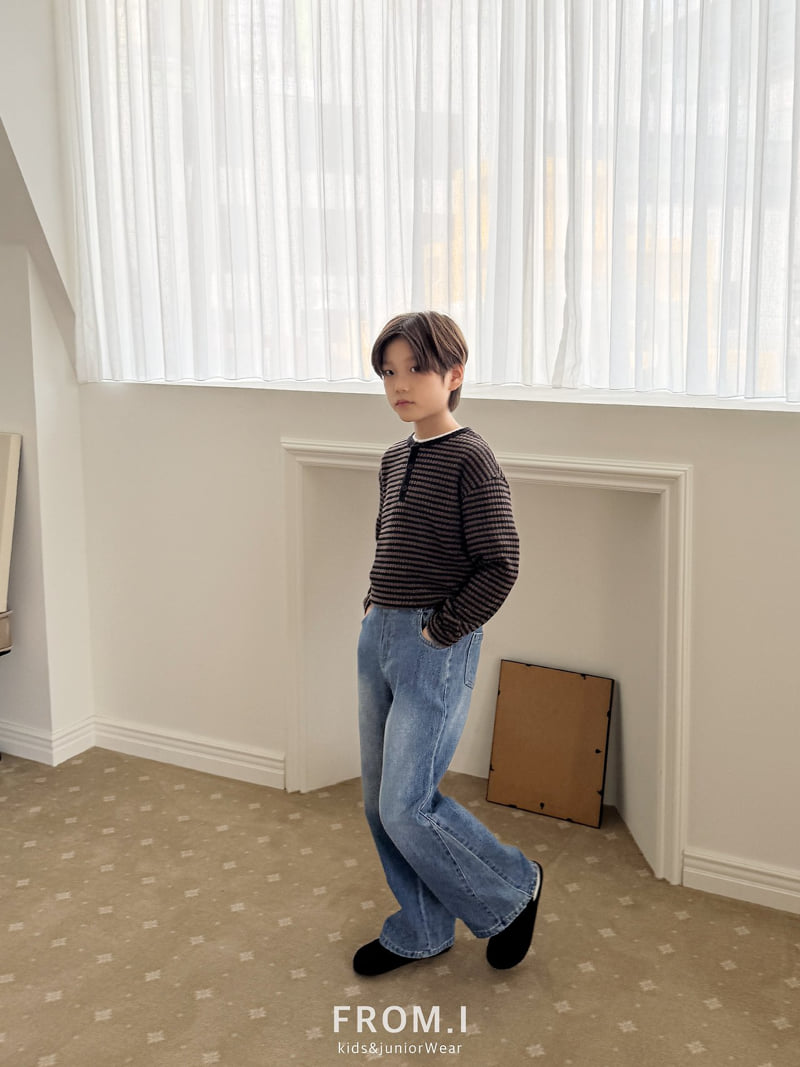 From I - Korean Children Fashion - #childofig - Slit Flare Denim Pants - 9