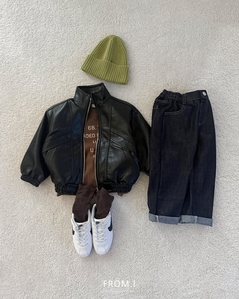 From I - Korean Children Fashion - #childofig - High Neck Vegan Leather Jacket - 7