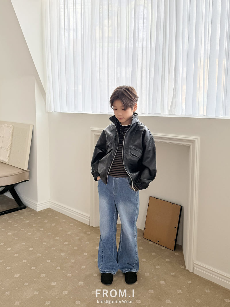 From I - Korean Children Fashion - #childrensboutique - Slit Flare Denim Pants - 11