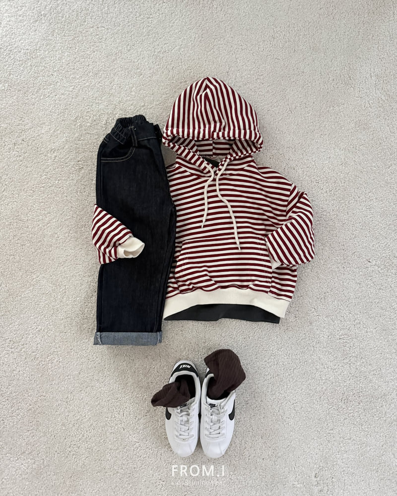 From I - Korean Children Fashion - #childrensboutique - Stripe Hoodie - 7
