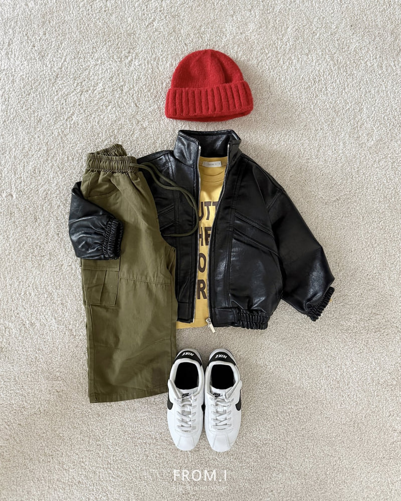 From I - Korean Children Fashion - #designkidswear - High Neck Vegan Leather Jacket - 10