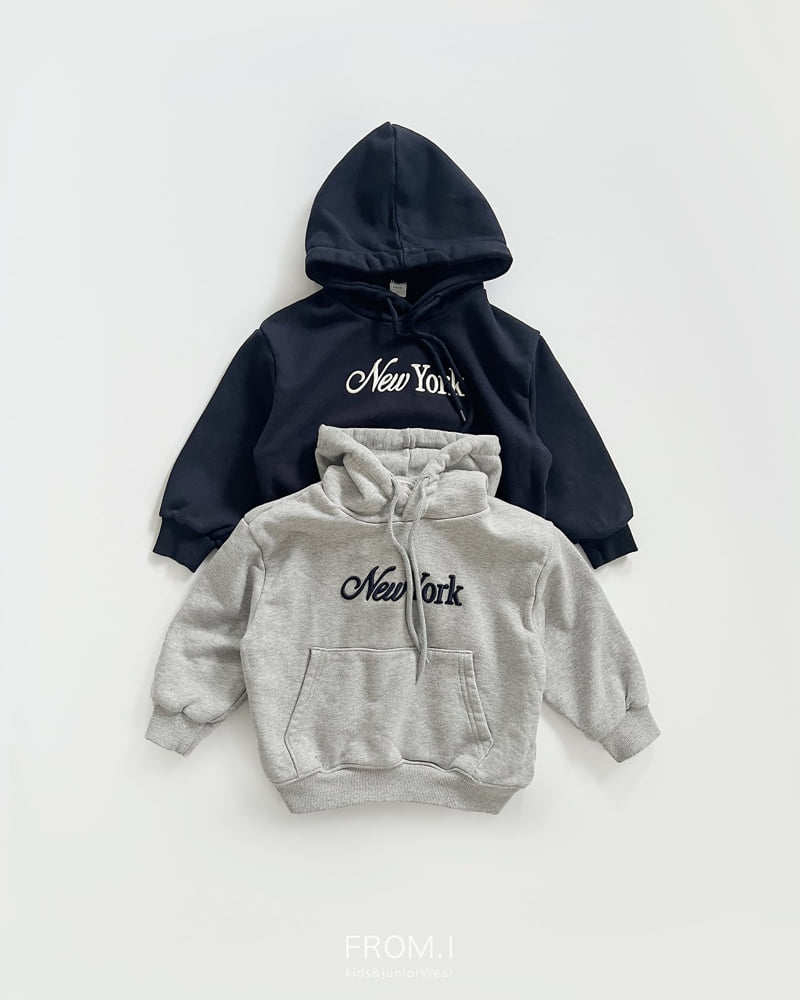 From I - Korean Children Fashion - #fashionkids - New York Embroidery Hoodie
