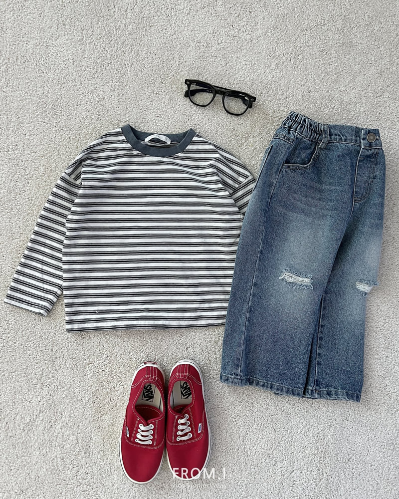 From I - Korean Children Fashion - #kidsshorts - Moment Stripe Tee - 10