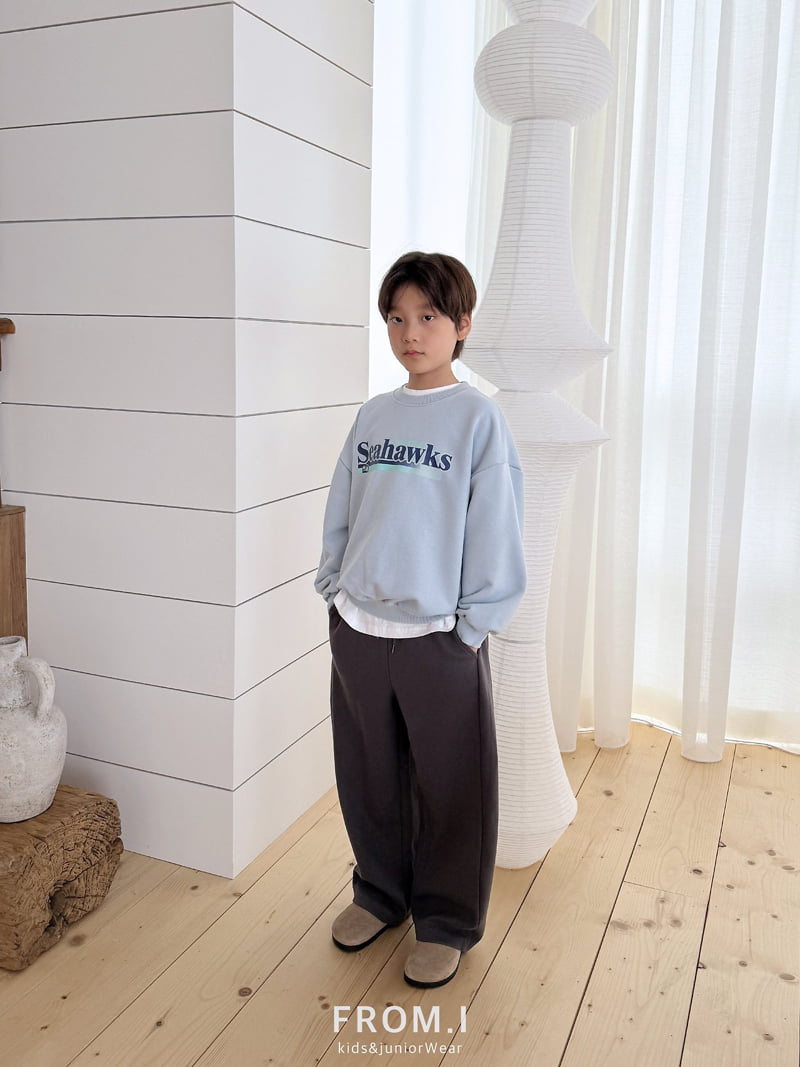 From I - Korean Children Fashion - #kidsshorts - Curved Wide Sweatpants - 9