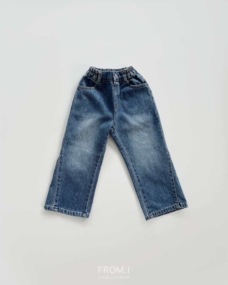 From I - Korean Children Fashion - #kidsshorts - Slit Flare Denim Pants