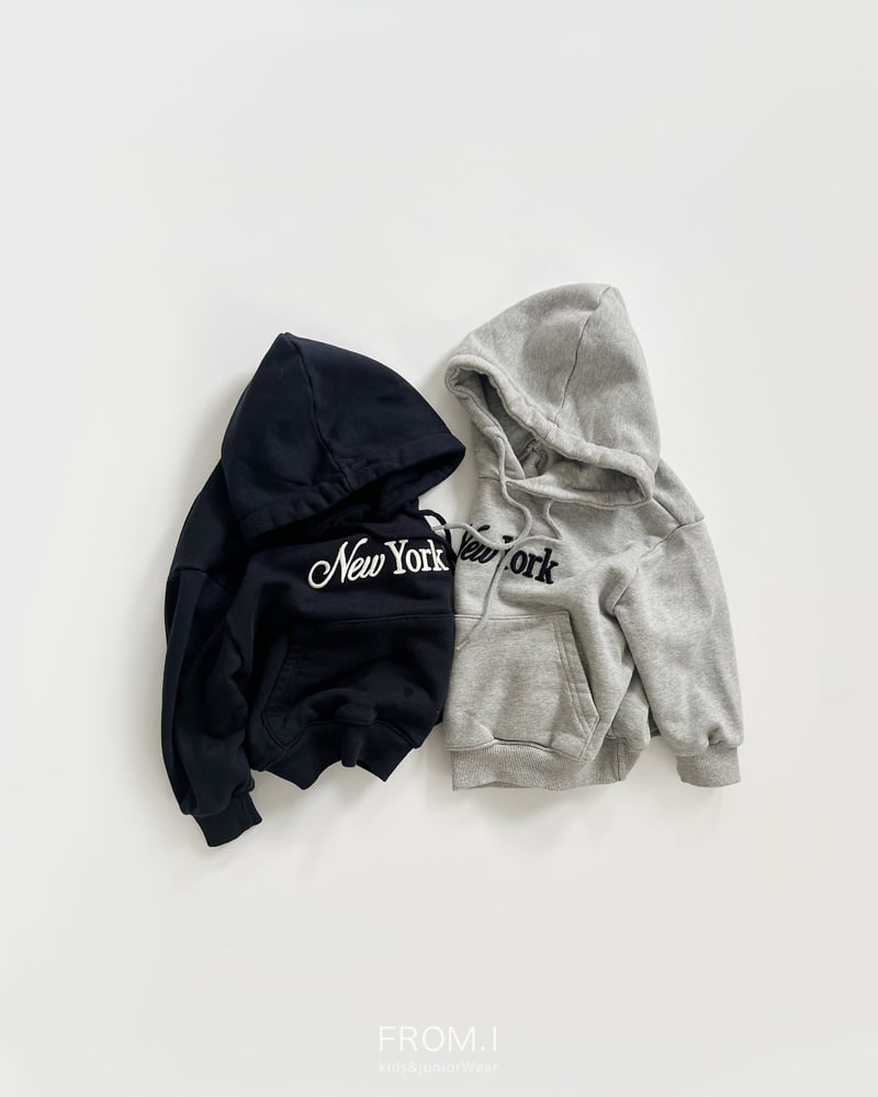 From I - Korean Children Fashion - #kidsshorts - New York Embroidery Hoodie - 2