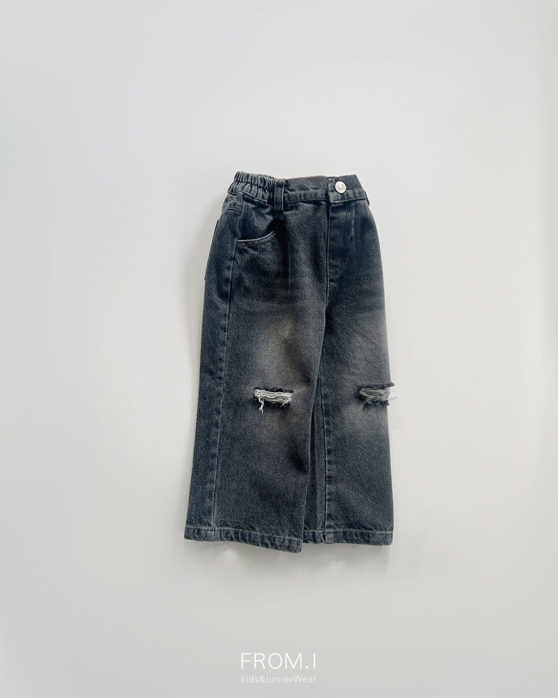 From I - Korean Children Fashion - #minifashionista - Damage Denim Pants - 4