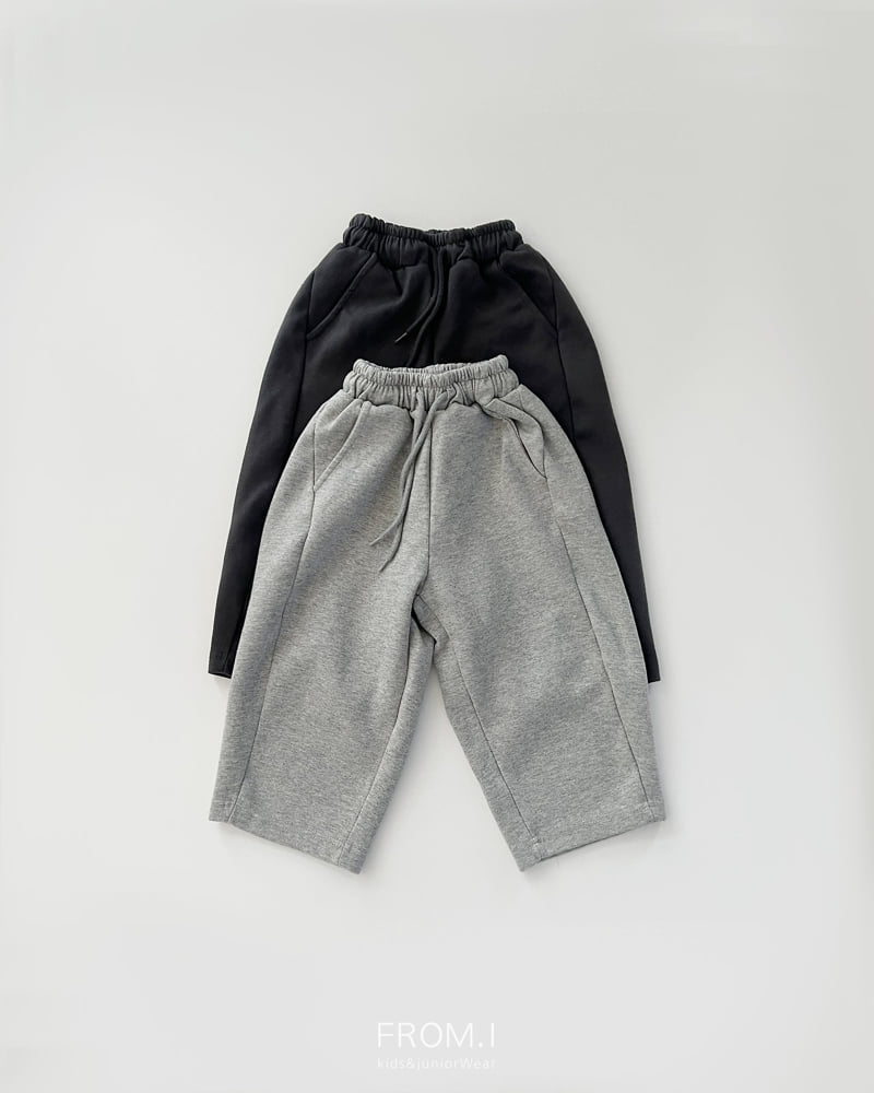 From I - Korean Children Fashion - #todddlerfashion - Curved Wide Sweatpants