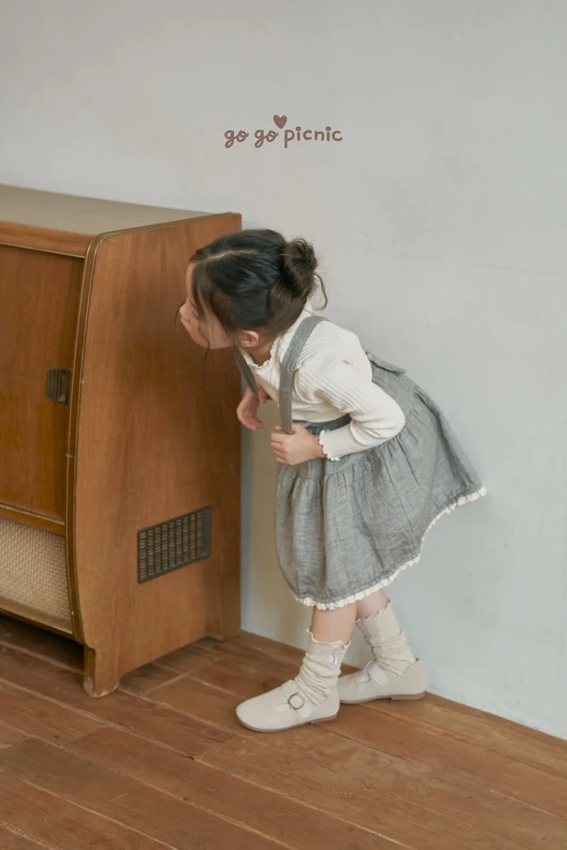 Go Go Picnic - Korean Children Fashion - #designkidswear - Emily Overalls Skirt - 8