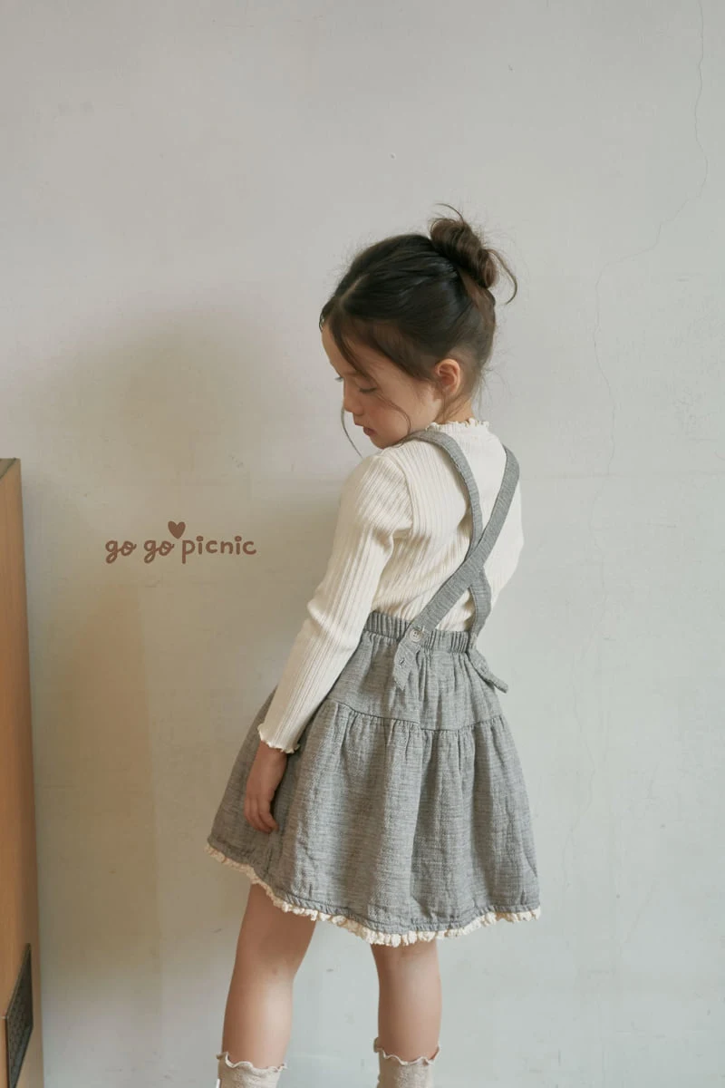Go Go Picnic - Korean Children Fashion - #discoveringself - Emily Overalls Skirt - 9