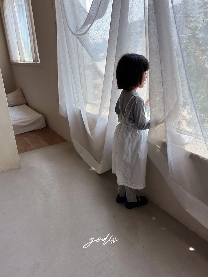 Godis - Korean Children Fashion - #childrensboutique - Embroidery Button One-Piece - 12