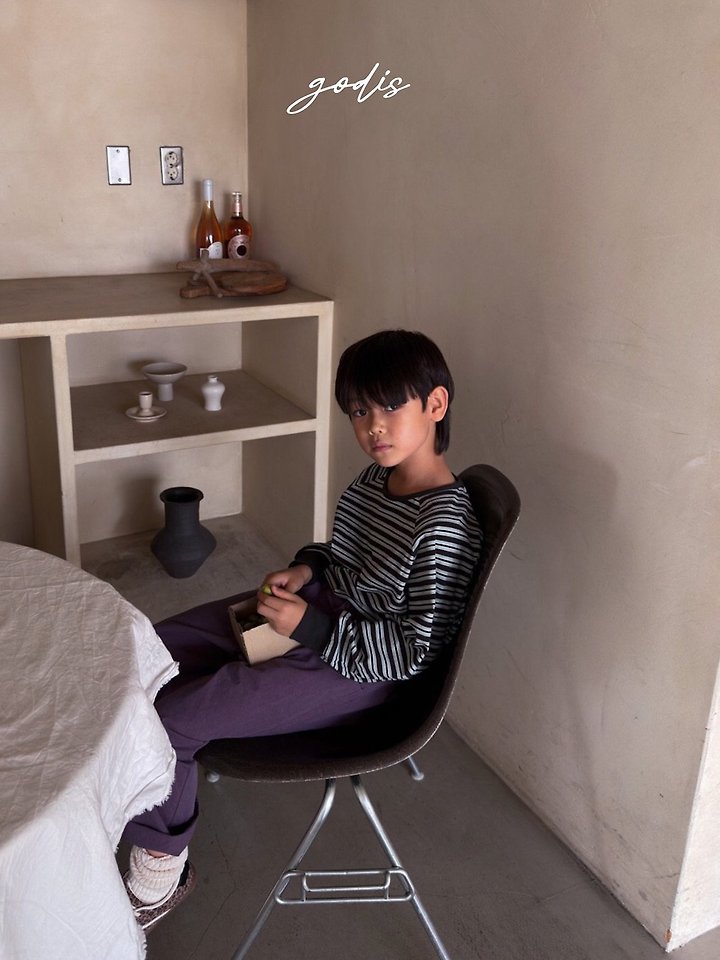 Godis - Korean Children Fashion - #discoveringself - Striped Raglan Tee - 11