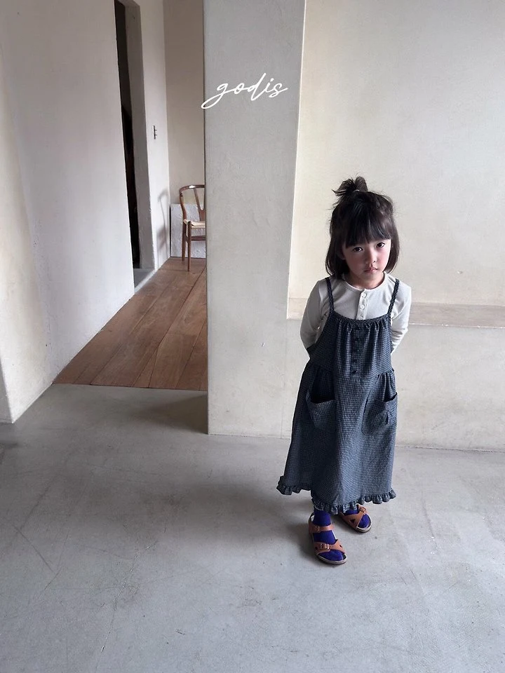 Godis - Korean Children Fashion - #fashionkids - Button Frill One-Piece - 7