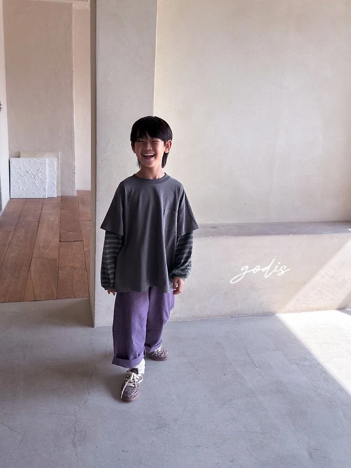 Godis - Korean Children Fashion - #fashionkids - Pocket Layer Tee - 4