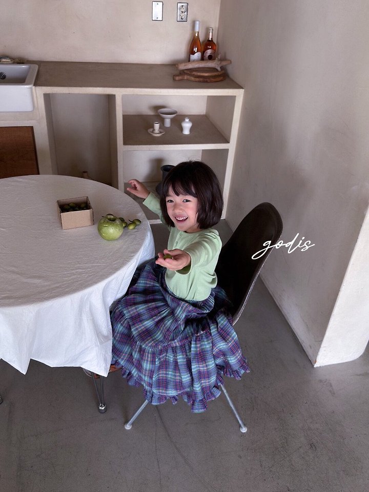 Godis - Korean Children Fashion - #kidsstore - Check Long Skirt - 9