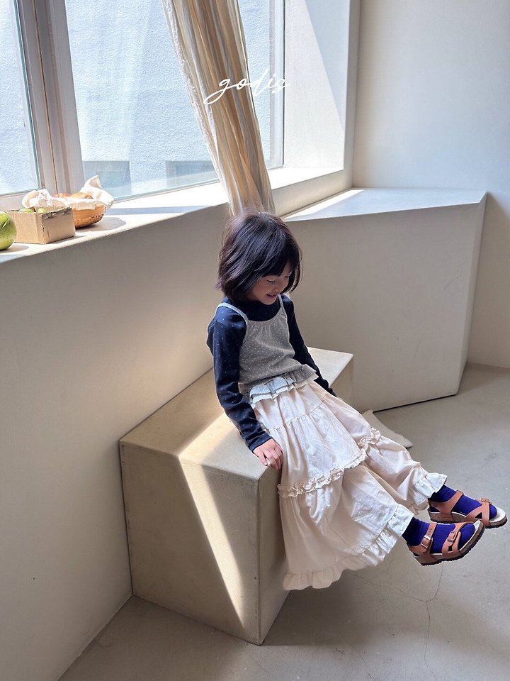 Godis - Korean Children Fashion - #kidsstore - Frill Long Skirt - 5