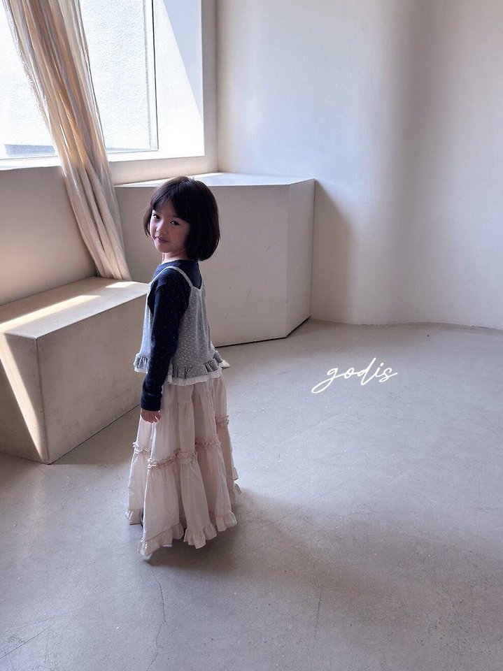 Godis - Korean Children Fashion - #kidzfashiontrend - Frill Long Skirt - 6