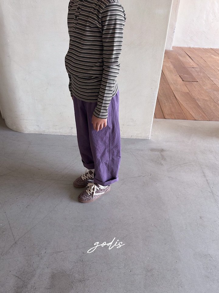 Godis - Korean Children Fashion - #magicofchildhood - Striped Rib Button Tee - 8