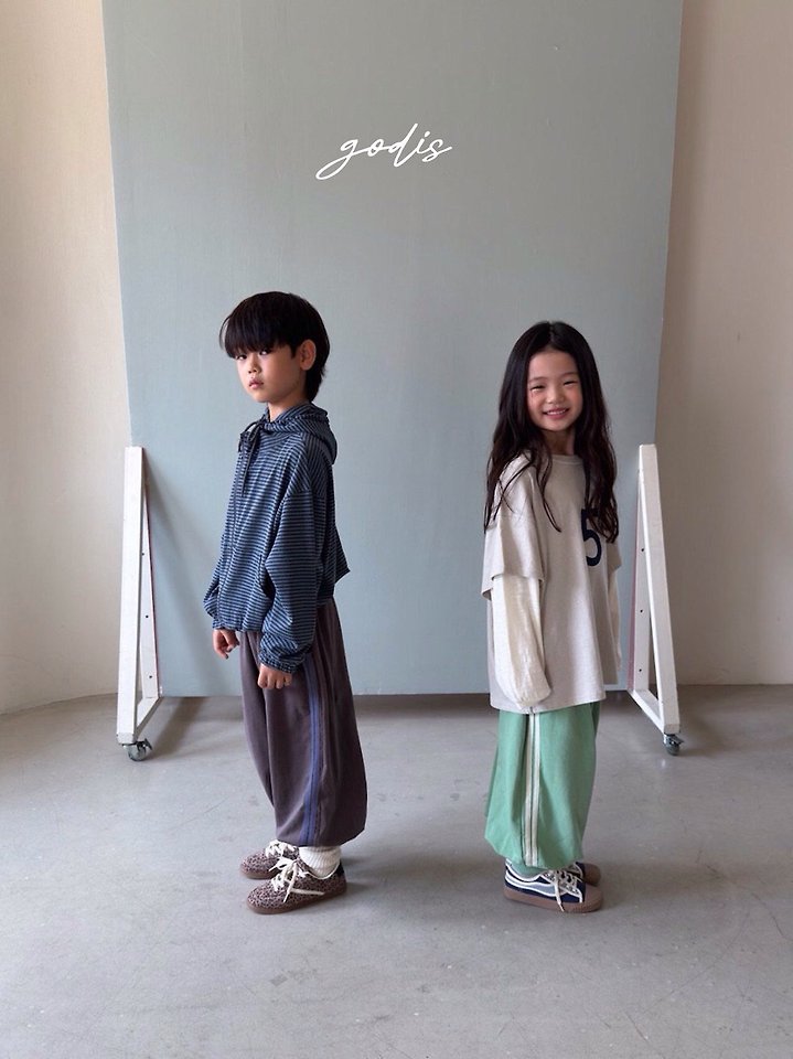 Godis - Korean Children Fashion - #magicofchildhood - Ribbed Two-Line Pants - 3