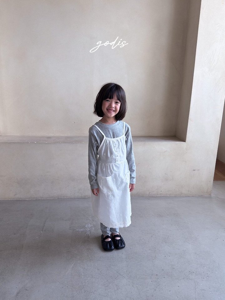 Godis - Korean Children Fashion - #minifashionista - Embroidery Button One-Piece - 6