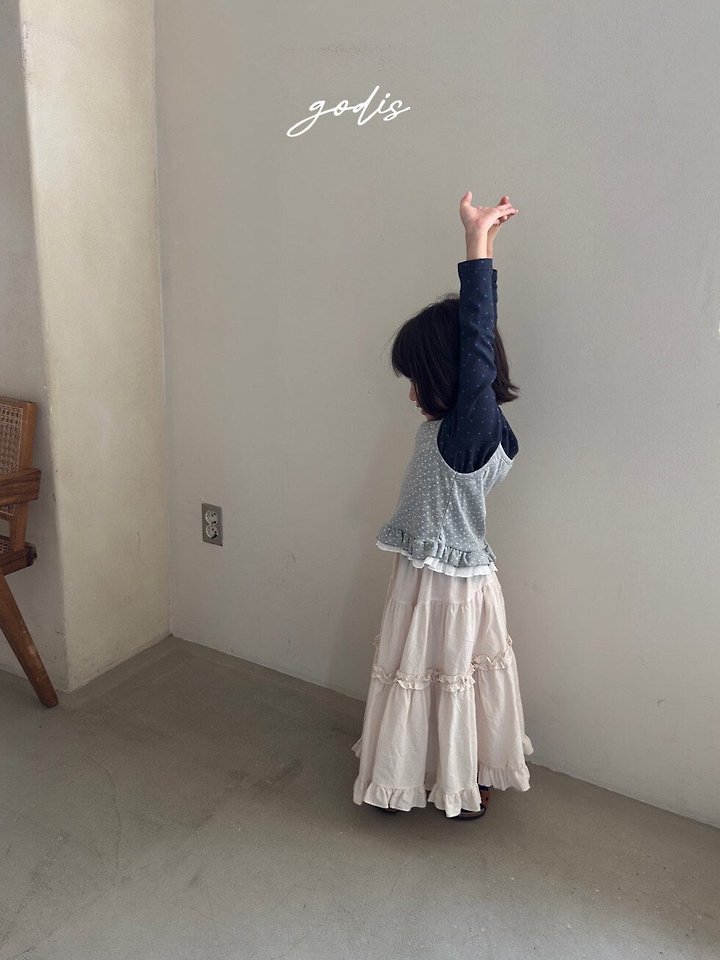 Godis - Korean Children Fashion - #prettylittlegirls - Frill Long Skirt - 11