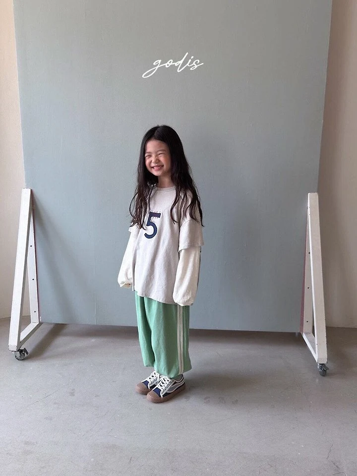 Godis - Korean Children Fashion - #prettylittlegirls - Ribbed Two-Line Pants - 5