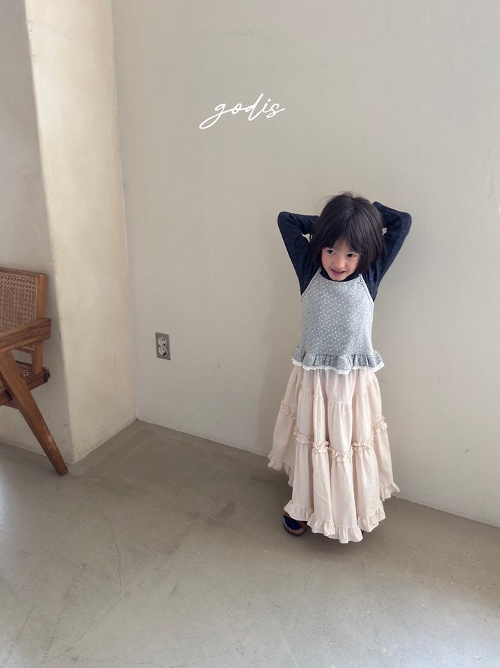 Godis - Korean Children Fashion - #todddlerfashion - Frill Long Skirt - 12