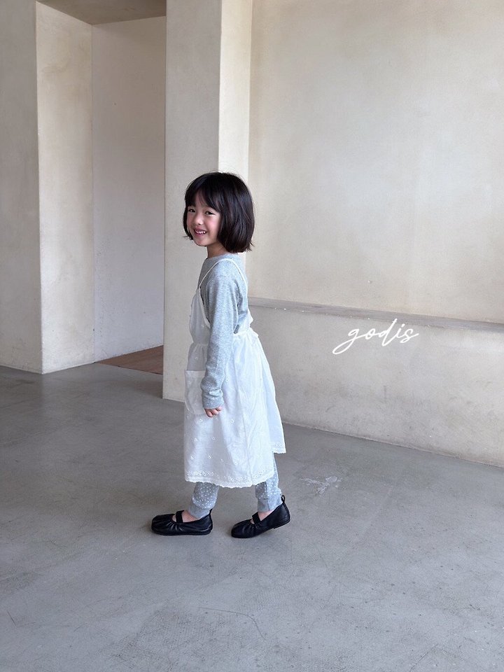 Godis - Korean Children Fashion - #toddlerclothing - Embroidery Button One-Piece - 9