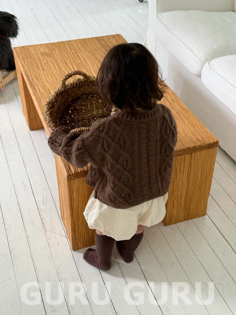 Guru Guru - Korean Baby Fashion - #babyfashion - Twist Knit Cardigan - 12
