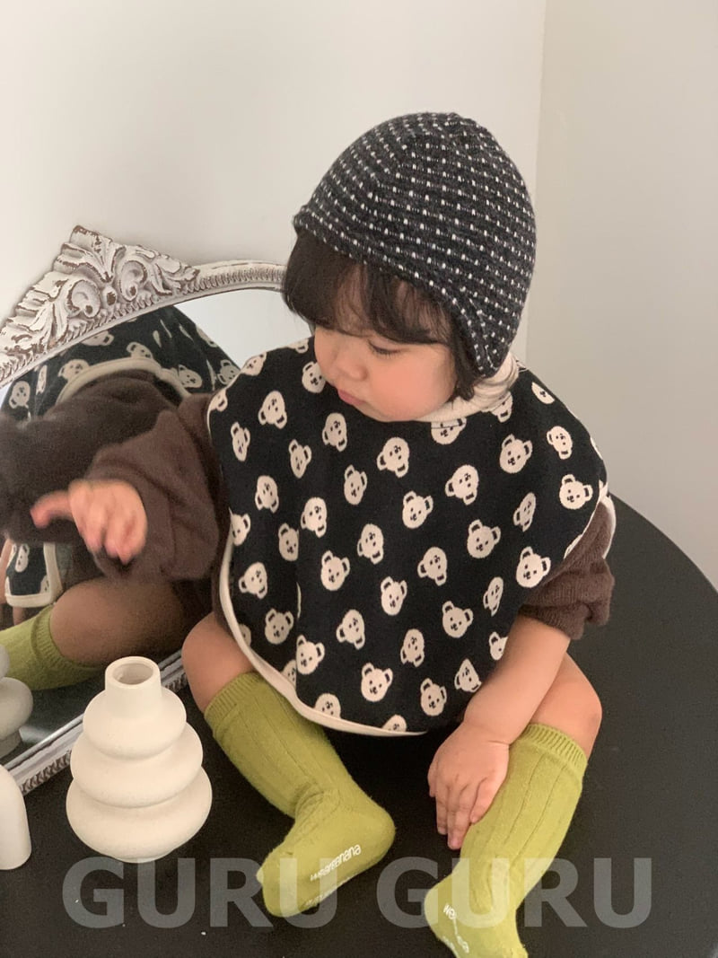 Guru Guru - Korean Baby Fashion - #babygirlfashion - Bear Bib - 5