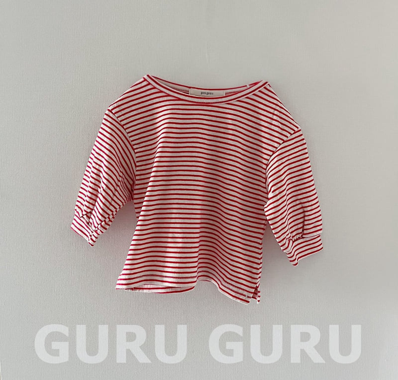 Guru Guru - Korean Baby Fashion - #babylifestyle - Stripe Tee - 2
