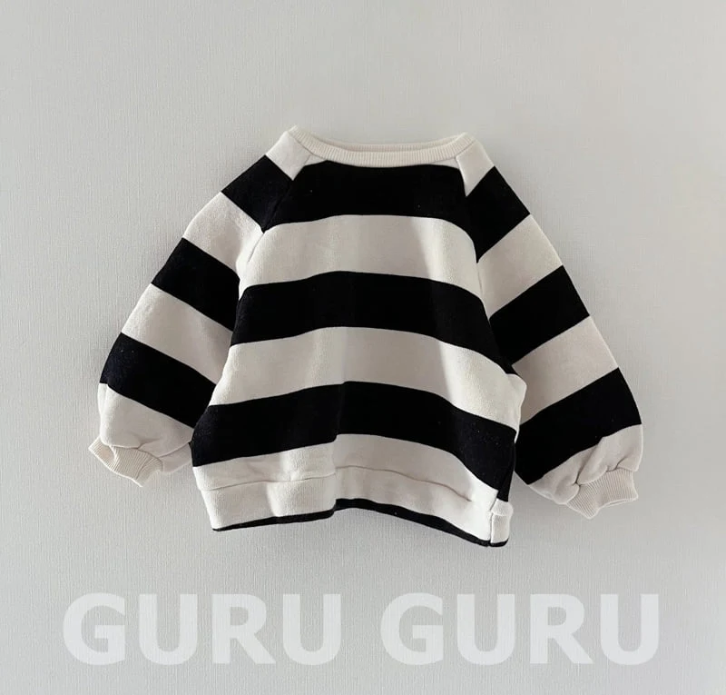 Guru Guru - Korean Baby Fashion - #babyoninstagram - Stripe Sweatshirts - 2