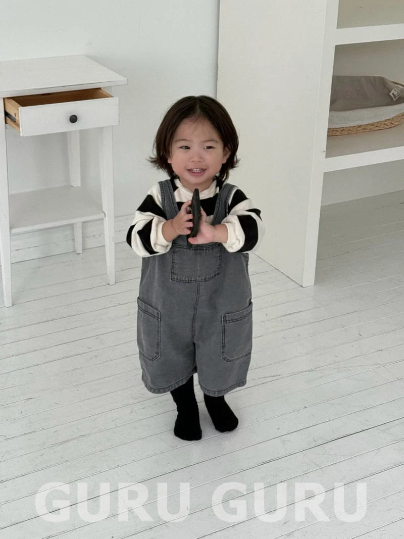 Guru Guru - Korean Baby Fashion - #babyootd - Denim Overalls - 5