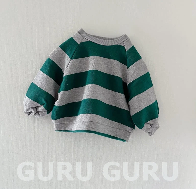 Guru Guru - Korean Baby Fashion - #babyootd - Stripe Sweatshirts - 3