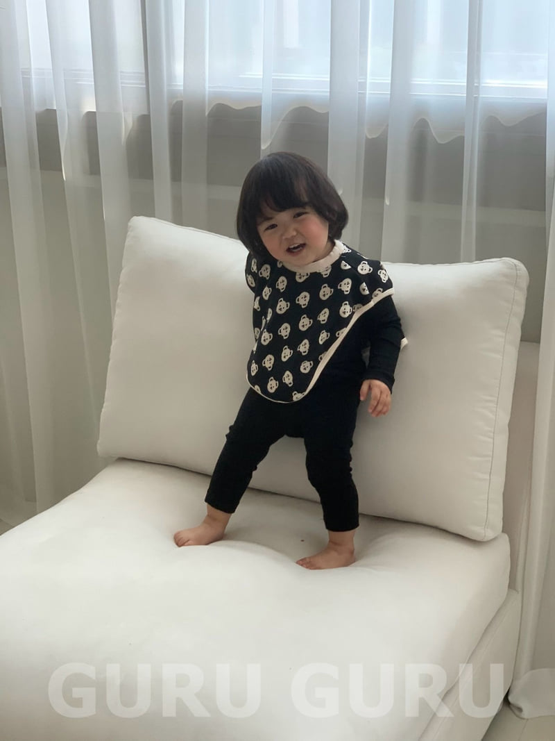 Guru Guru - Korean Baby Fashion - #babyootd - Bear Bib - 8