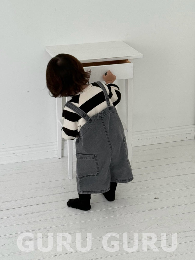 Guru Guru - Korean Baby Fashion - #babyoutfit - Denim Overalls - 6