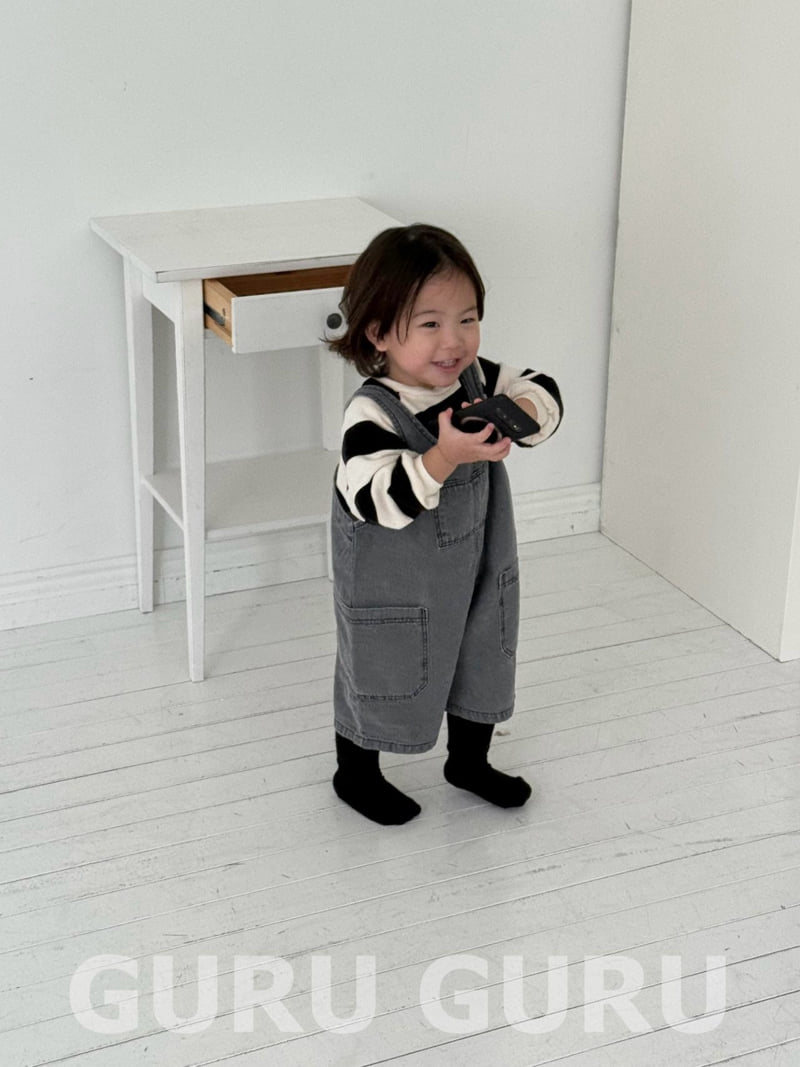 Guru Guru - Korean Baby Fashion - #babyoutfit - Denim Overalls - 7
