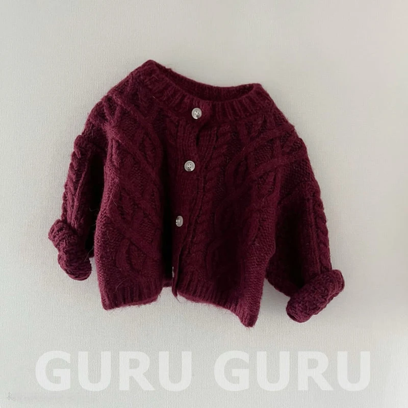 Guru Guru - Korean Baby Fashion - #babyoutfit - Twist Knit Cardigan - 4