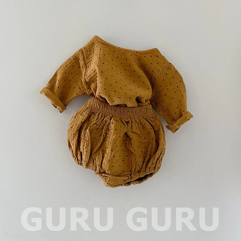 Guru Guru - Korean Baby Fashion - #babyoutfit - Dot Set - 2