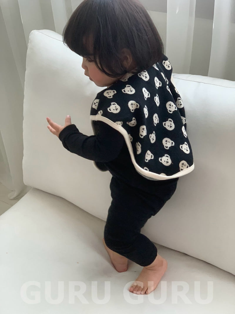 Guru Guru - Korean Baby Fashion - #babyoutfit - Bear Bib - 10