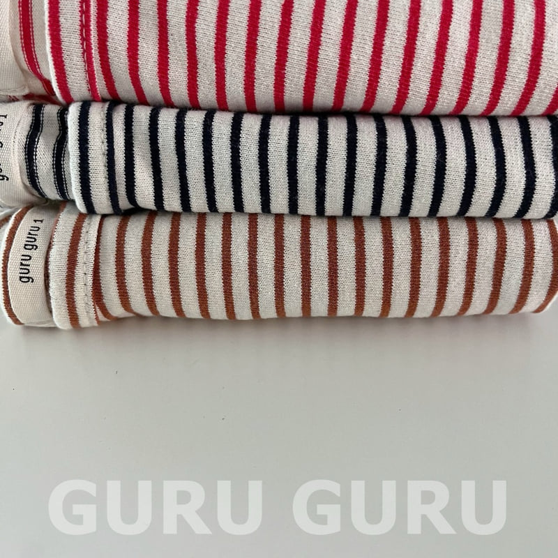 Guru Guru - Korean Baby Fashion - #babyoutfit - Stripe Tee - 5