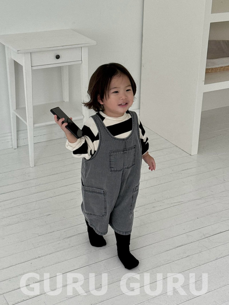 Guru Guru - Korean Baby Fashion - #babywear - Denim Overalls - 8