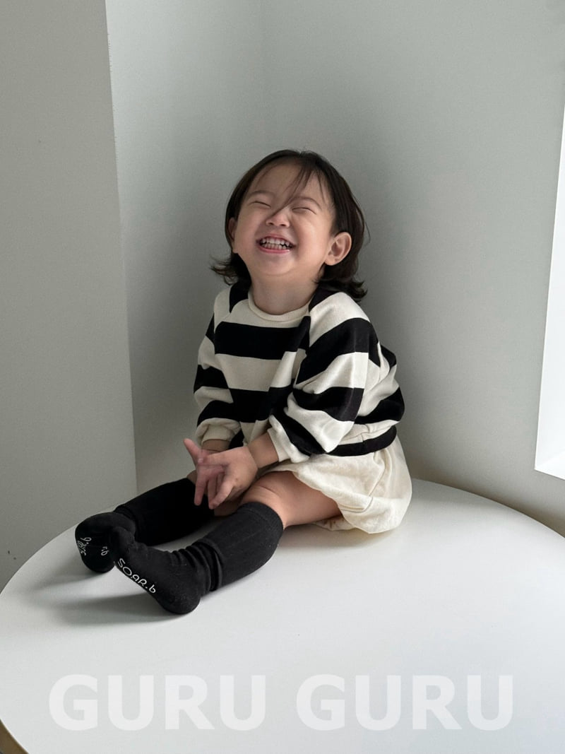 Guru Guru - Korean Baby Fashion - #onlinebabyboutique - Stripe Sweatshirts - 7