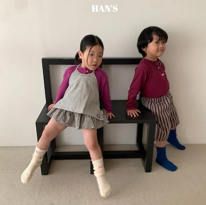 Han's - Korean Children Fashion - #childrensboutique - Striped Halter Tee - 12