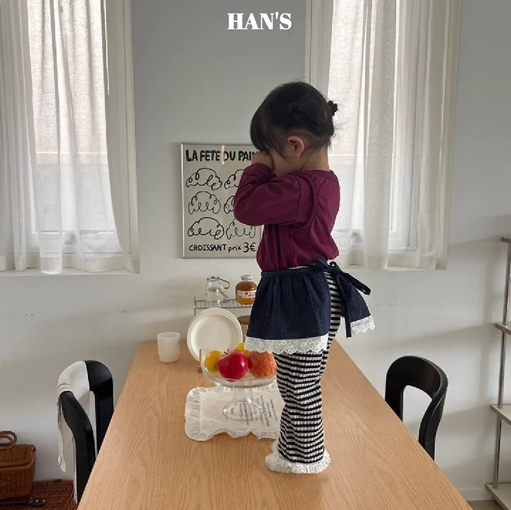 Han's - Korean Children Fashion - #discoveringself - Layered Check Apron - 8